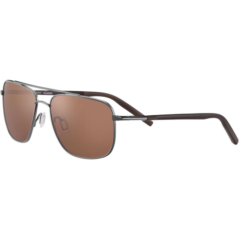 TELLARO, Shiny Gunmetal with Dark Brown Inside Temple Tips-Mineral Polarized Drivers Cat 2 to 3, hi-res image number null
